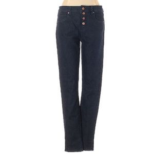 Ann Taylor LOFT Skinny Dark Wash Button Fly Jeans